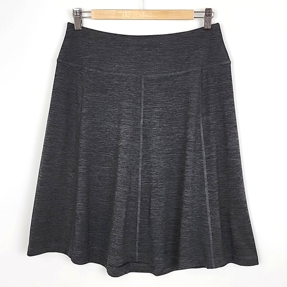 Sansara Women's Skirt A Line Heathered Dark Grey Soft Stretch Small